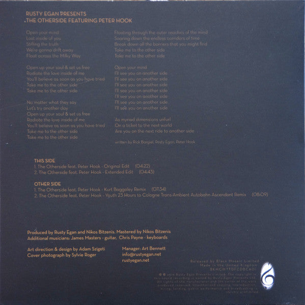 Rusty Egan Featuring Peter Hook - The Otherside EP 12" Gold