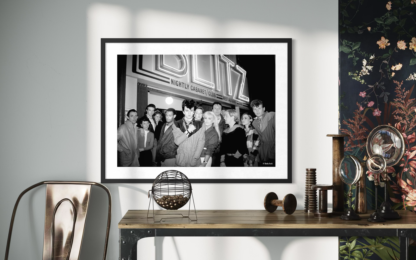 Outside the BLITZ CLUB image signed by Rusty Egan